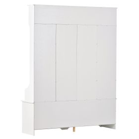 ON-TREND Modern Style Multiple Functions Hallway Coat Rack with Metal Black Hooks