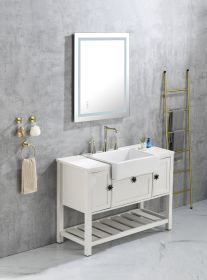 bathroom led mirror is multi-functional and each function is controlled by a smart touch button.