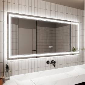 LED Bathroom Mirror, 28x60 inch Bathroom Vanity Mirrors with Lights, Mirrors for Wall with Smart Touch Button, Anti-Fog, Memory Function