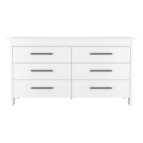 6 Drawer Double Dresser Wezz, Bedroom, White