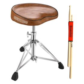 5 Core Drum Throne Padded Guitar Stool Swivel Height Adjustable Ergonomic Music Chair For Adults And Kids w Anti Slip Rubber Feet - DS CH BR SDL HD