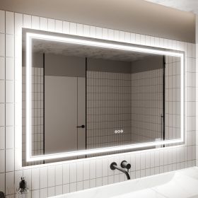 LED Bathroom Mirror, 36x60 inch Bathroom Vanity Mirrors with Lights, Mirrors for Wall with Smart Touch Button, Anti-Fog, Memory Function