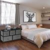 2-Tier Wide Closet Dresser, Nursery Dresser Tower with 5 Easy Pull Fabric Drawers and Metal Frame, Multi-Purpose Organizer Unit for Closets, Dorm Room