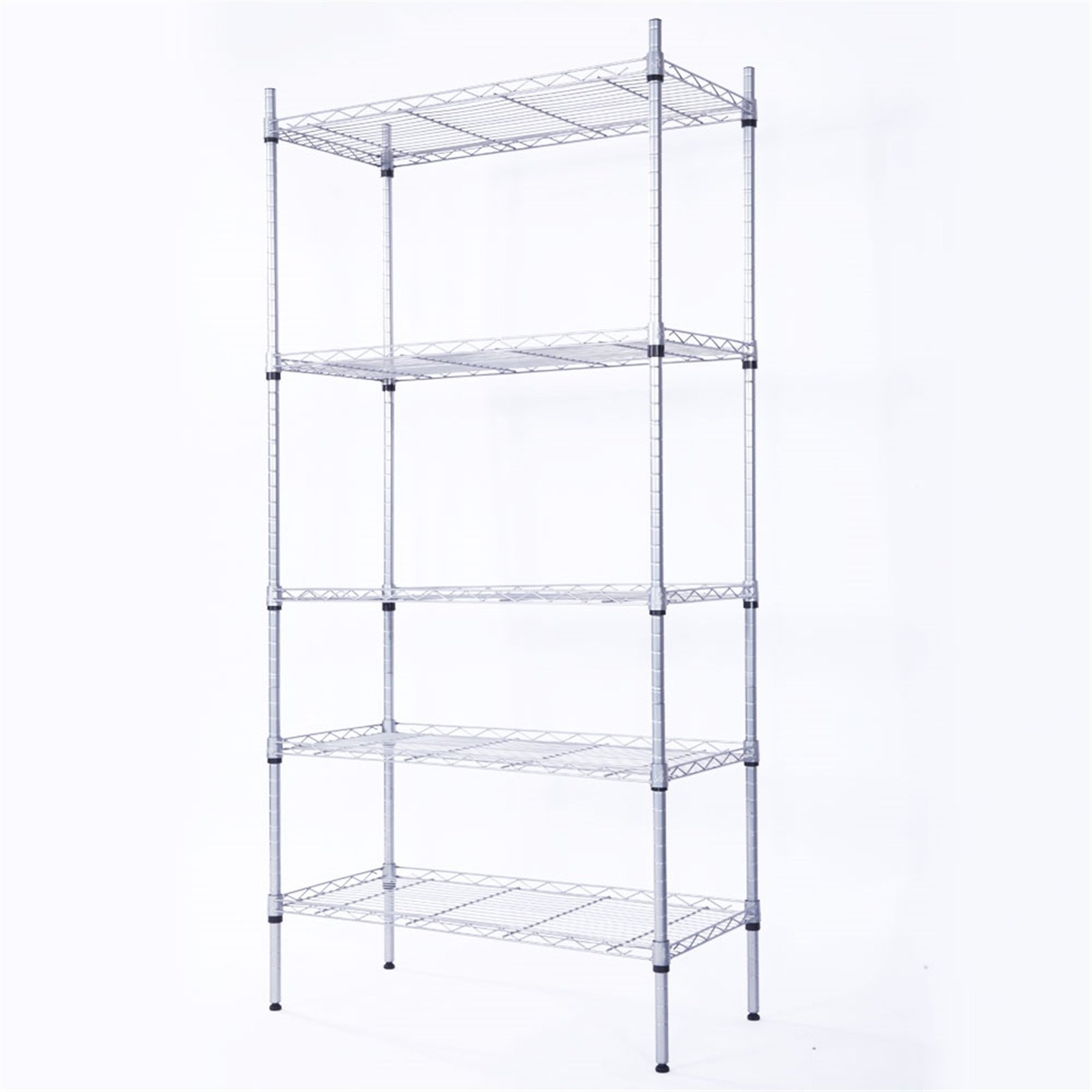 5-Shelf Adjustable; Heavy Duty Storage Shelving Unit ; Steel Organizer Wire Rack 5-Shelf Adjustable; Heavy Duty Storage Shelving Unit ; Steel Organizer Wire Rack