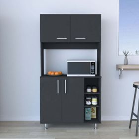 Pantry Cabinet Delaware, Double Door, Black Wengue Finish