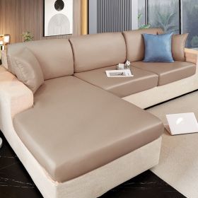 Waterproof technology fabric sofa cover, all inclusive, universal cushion, all season universal seat cushion, leather sofa cover, wholesale of hats (Color: Keyue Khaki, size: 2XL+)
