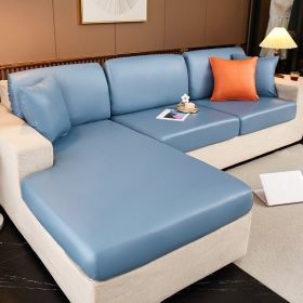 Waterproof technology fabric sofa cover, all inclusive, universal cushion, all season universal seat cushion, leather sofa cover, wholesale of hats (Color: Keyan Blue, size: XL)