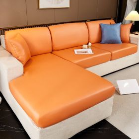 Waterproof technology fabric sofa cover, all inclusive, universal cushion, all season universal seat cushion, leather sofa cover, wholesale of hats (Color: Keyan Orange, size: M)