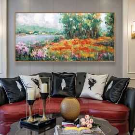 Hand Painted Oil Painting Large original painting on canvas Spring painting Abstract art Natural Painting Beautiful Flower painting large wall art (Style: 1, size: 40x80cm)