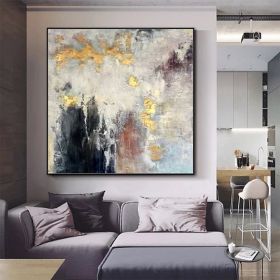 Hand Painted Oil Paintin On Canvas Wall Art Decoration Modern Abstract Picture Living Room Hallway Luxurious Decorative Painting (Style: 1, size: 60x60cm)