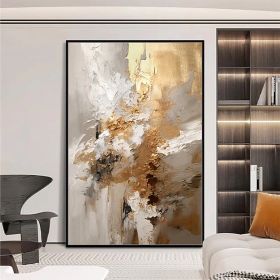 Handmade Oil Paintings On Canvas Wall Art Decoration Modern Abstract Gold Picture Living Room Hallway Luxurious Decorative Painting (Style: 1, size: 50X70cm)