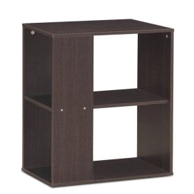 3-Tier End Table with Open Storage and Foot Pads (Color: brown)