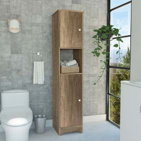 Linen Cabinet Albany, Four Interior Shelves, Light Oak Finish (Color: Light Oak)