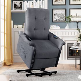 Power Lift Chair for Elderly with Adjustable Massage Function Recliner Chair for Living Room (Color: pic)