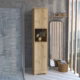 Linen Cabinet Albany, Four Interior Shelves, Light Oak Finish (Color: as Pic)